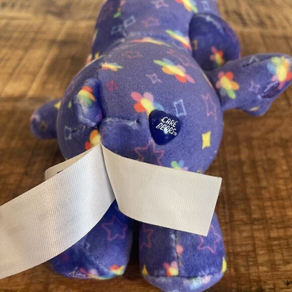 2020 CARE BEARS Plush HARMONY BEAR 6” Purple Winking Rainbow Toy - Picture 7 of 9